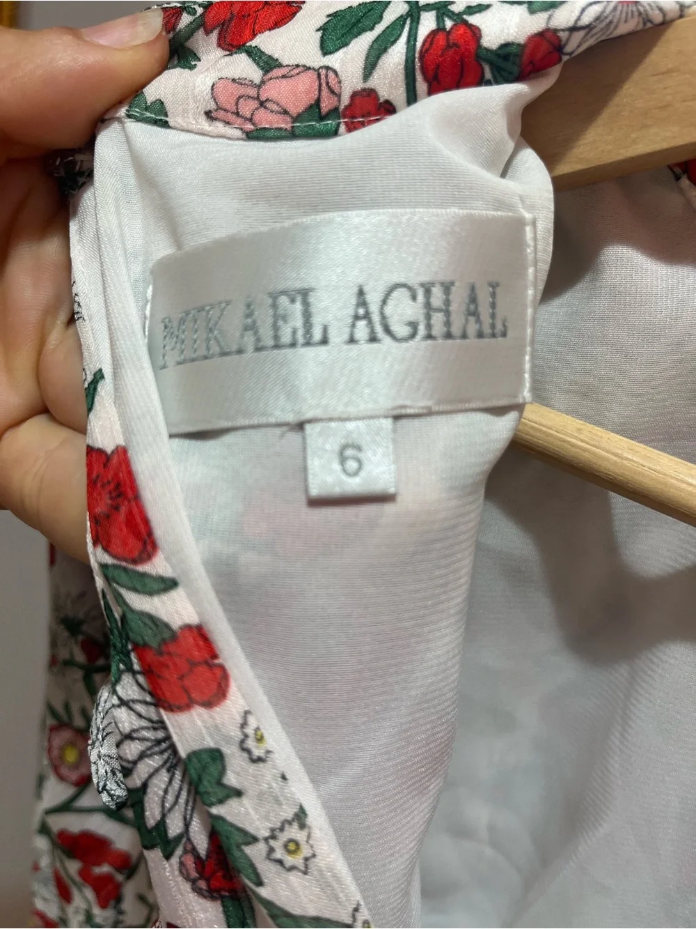 Mikael Aghal floral-print tiered midi dress